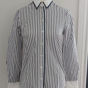 Pink Tartan Striped Button-Up Shirt - Size 0